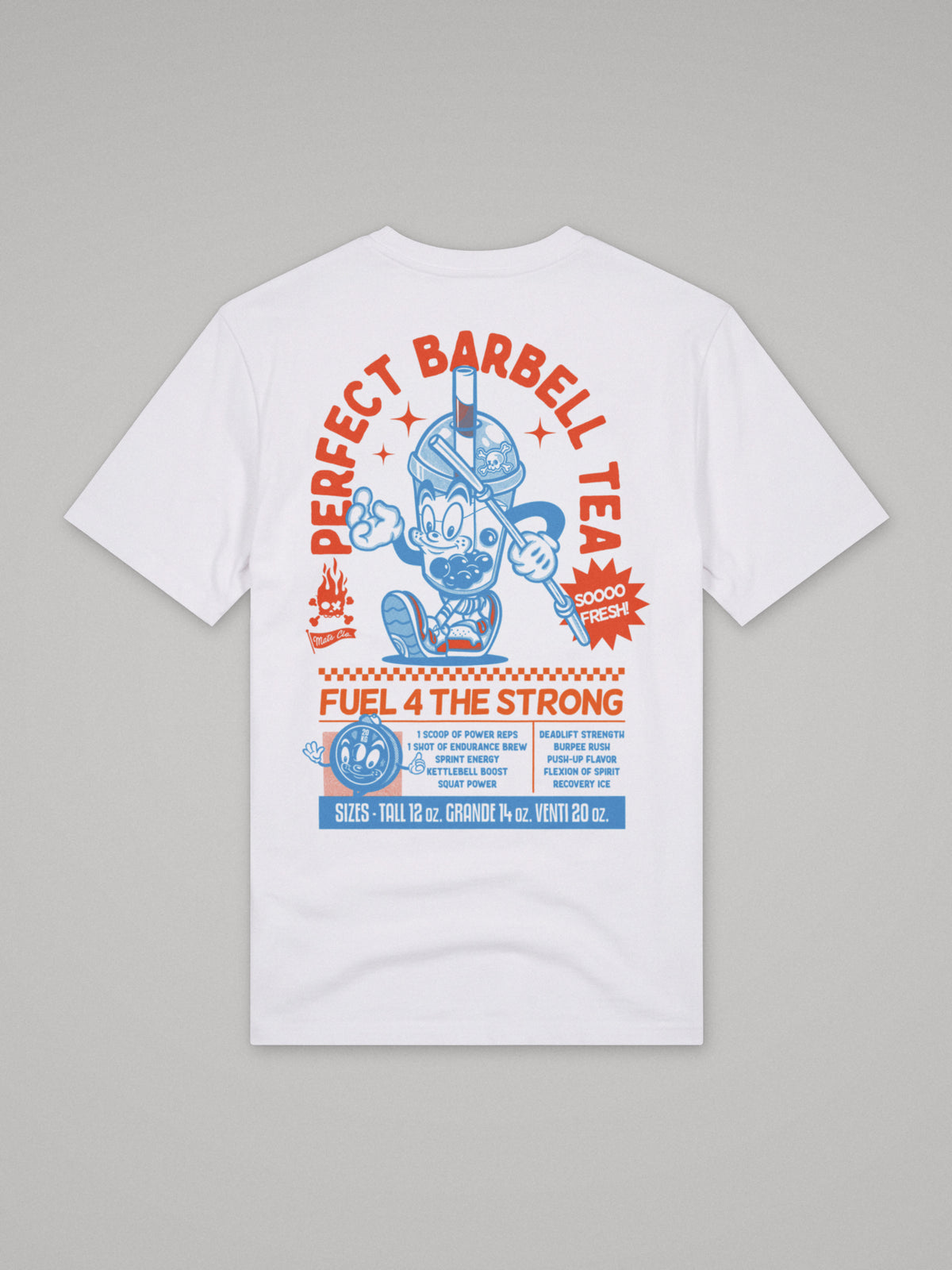 Perfect Barbell Tea - Regular Fit · Blanco · plano · espalda
