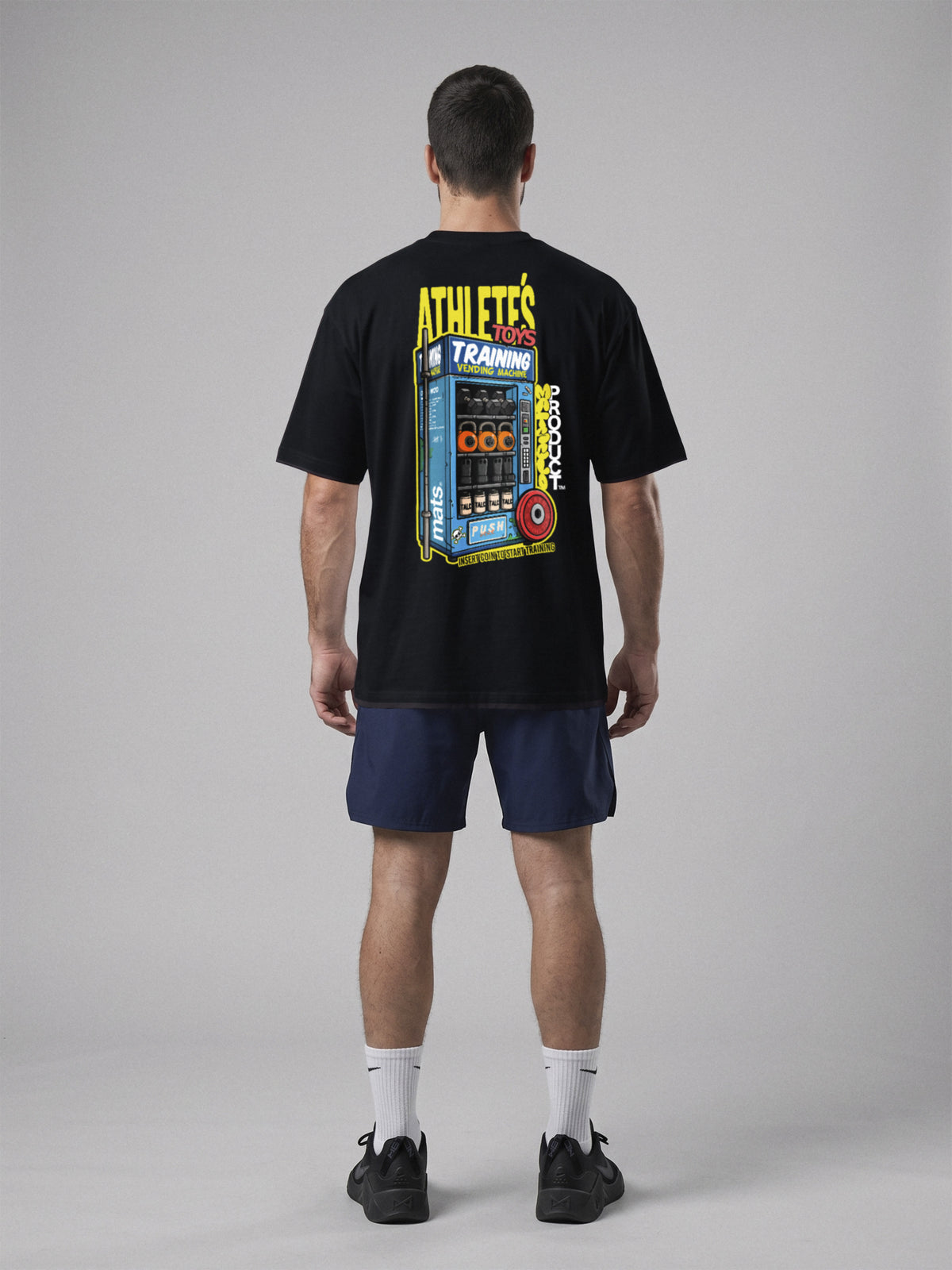 Athlete's Toys - Oversize · Negro · modelo chico · espalda