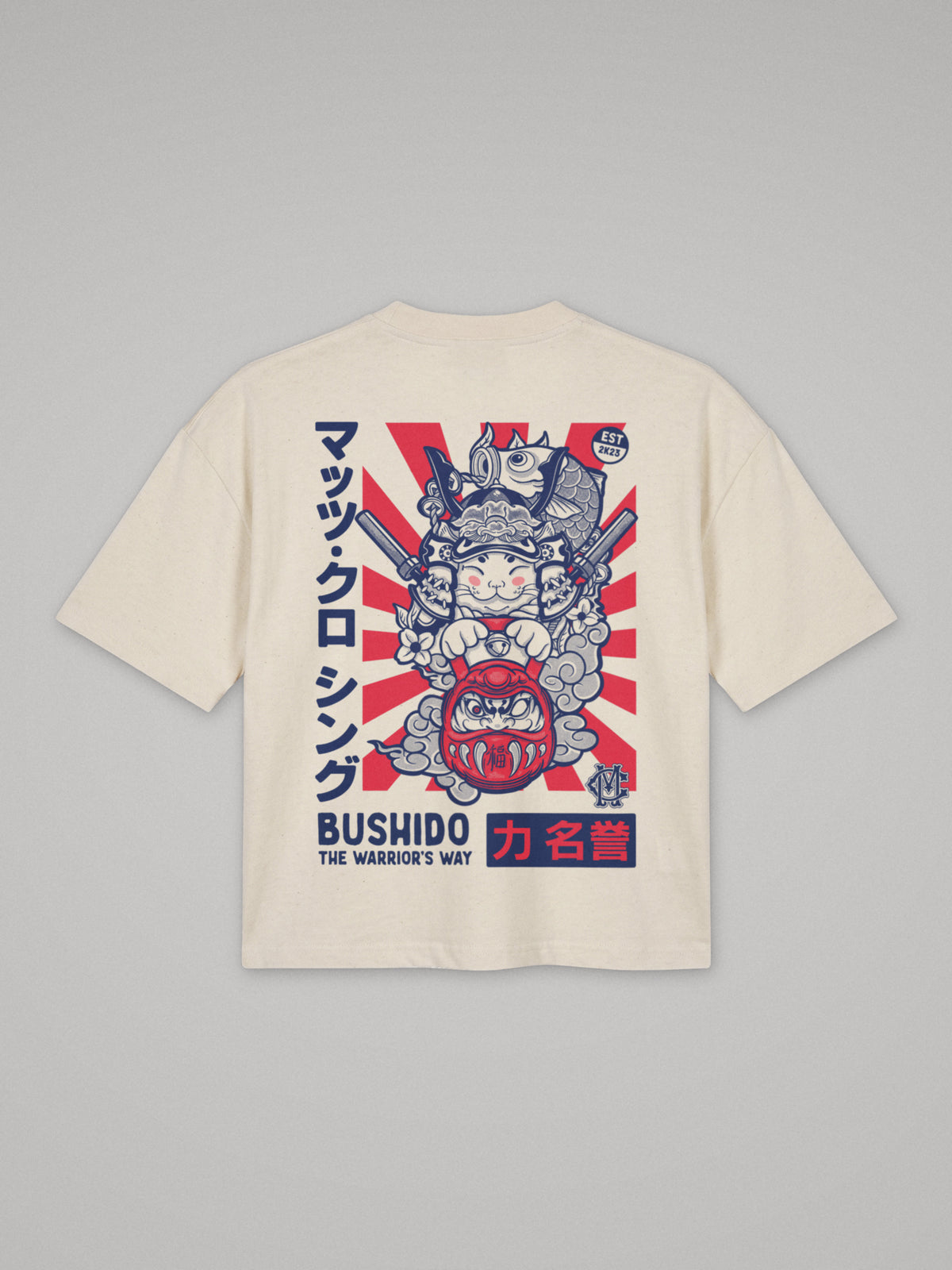 Bushido - The Warrior´s Way - Boxy Fit · Natural · plano · espalda