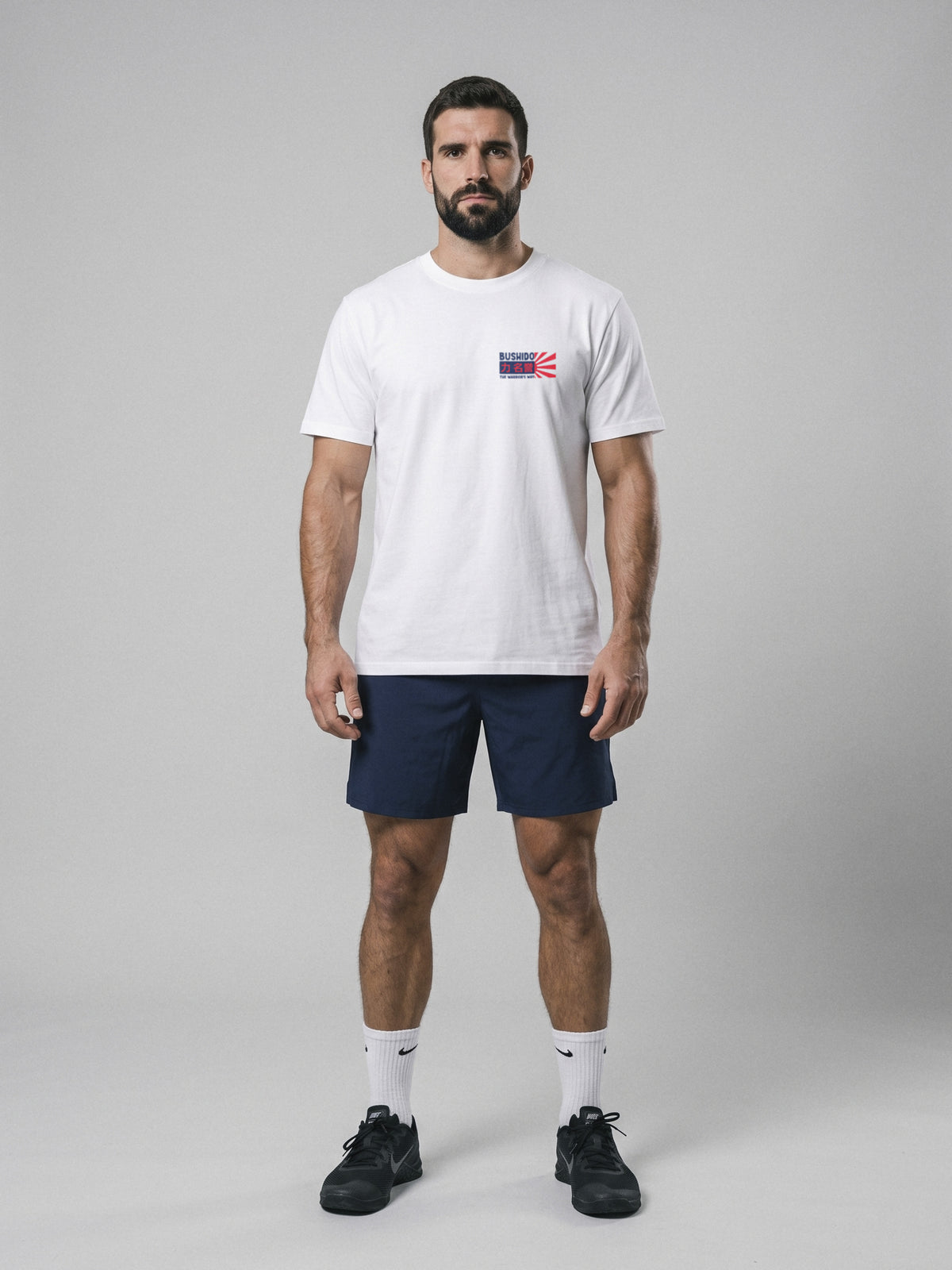 Bushido - The Warrior´s Way - Regular Fit · Blanco · modelo chico · frente