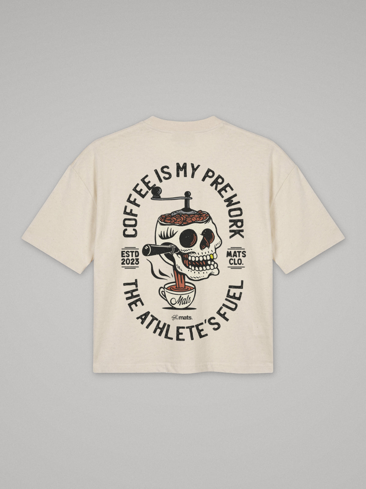 Coffee Is My Prework - Boxy Fit · Natural · plano · espalda