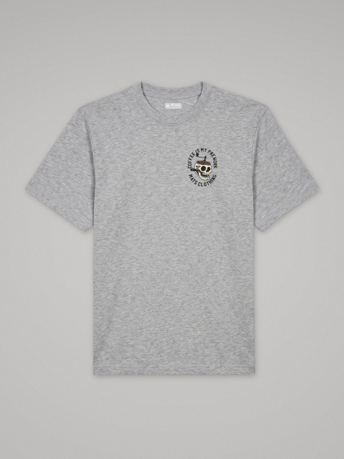 Coffee Is My Prework - Oversize · Gris · plano · frente