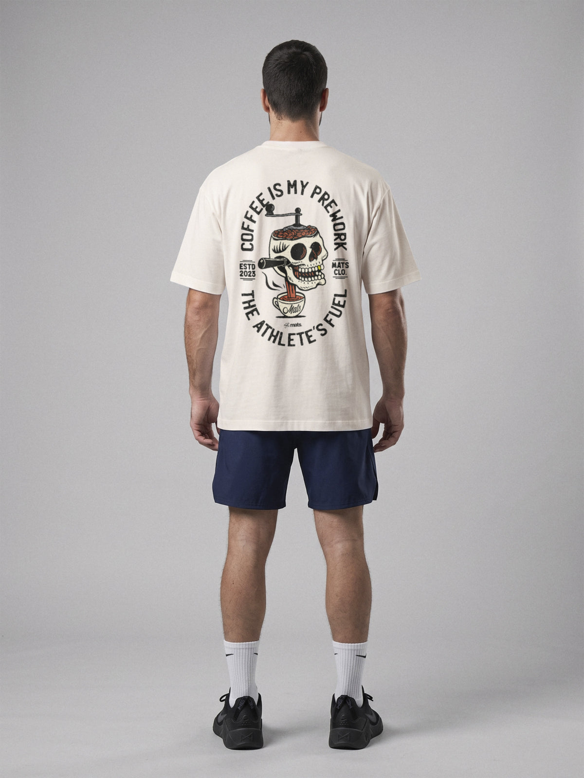 Coffee Is My Prework - Oversize · Natural · modelo chico · espalda
