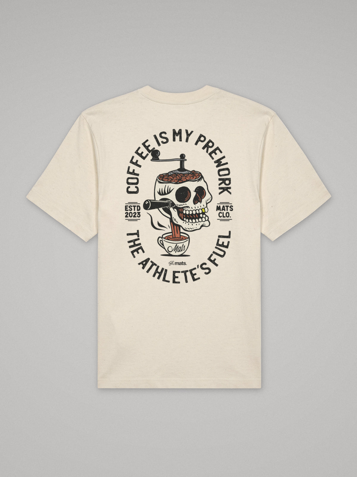 Coffee Is My Prework - Oversize · Natural · plano · espalda