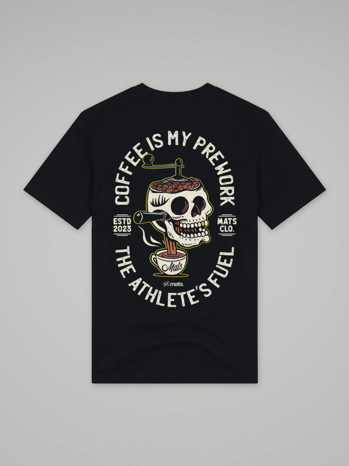 Coffee Is My Prework - Regular Fit · Negro · plano · espalda