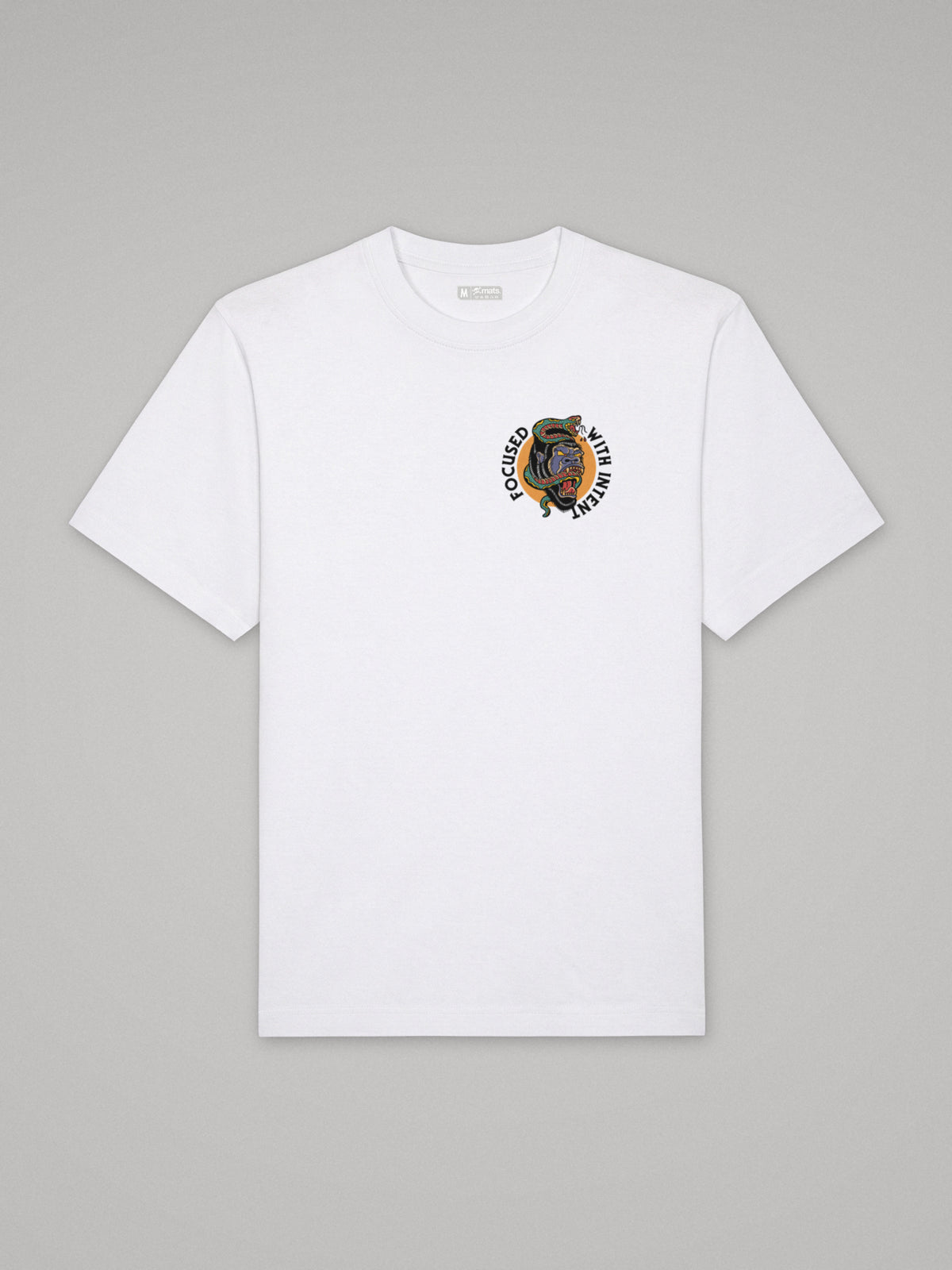 Focused With Intent - Oversize · Blanco · plano · frente