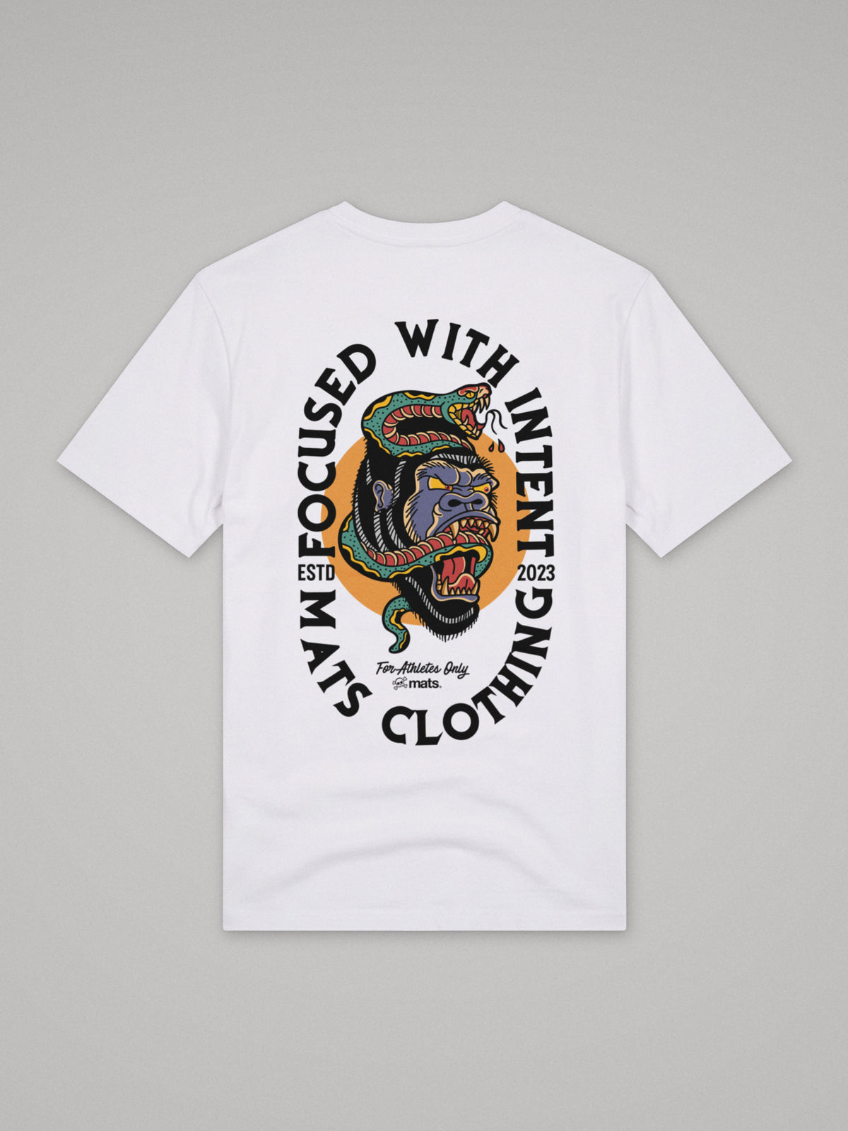 Focused With Intent - Regular Fit · Blanco · plano · espalda