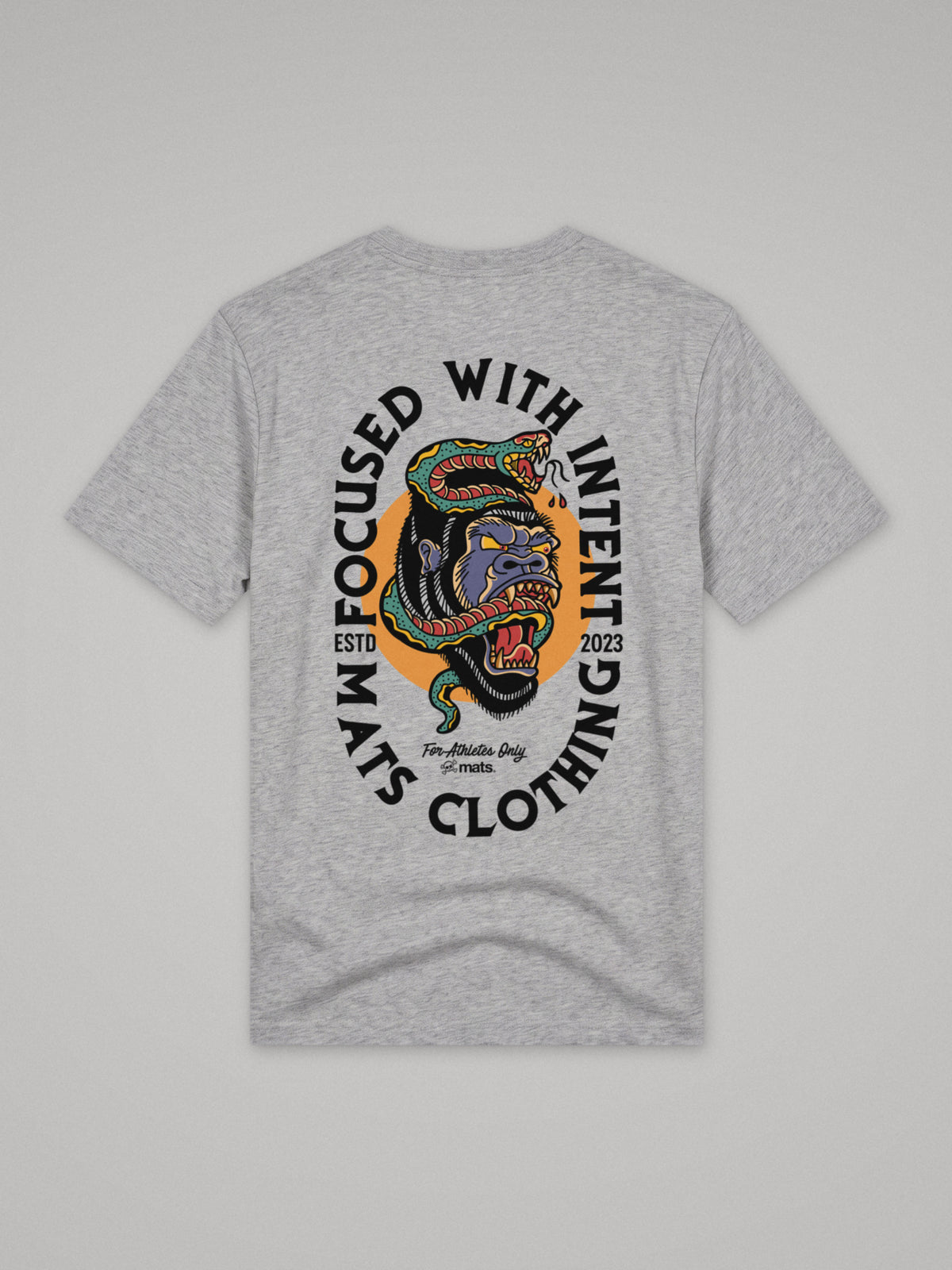 Focused With Intent - Regular Fit · Gris · plano · espalda