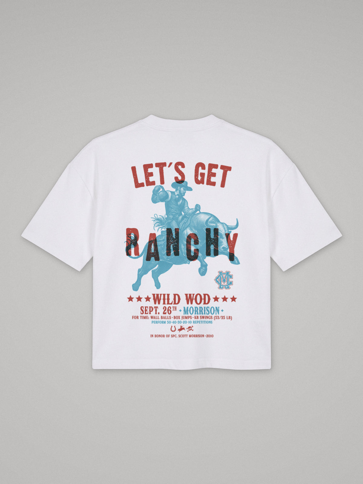 Let´s Get Ranchy - Boxy Fit · Blanco · plano · espalda