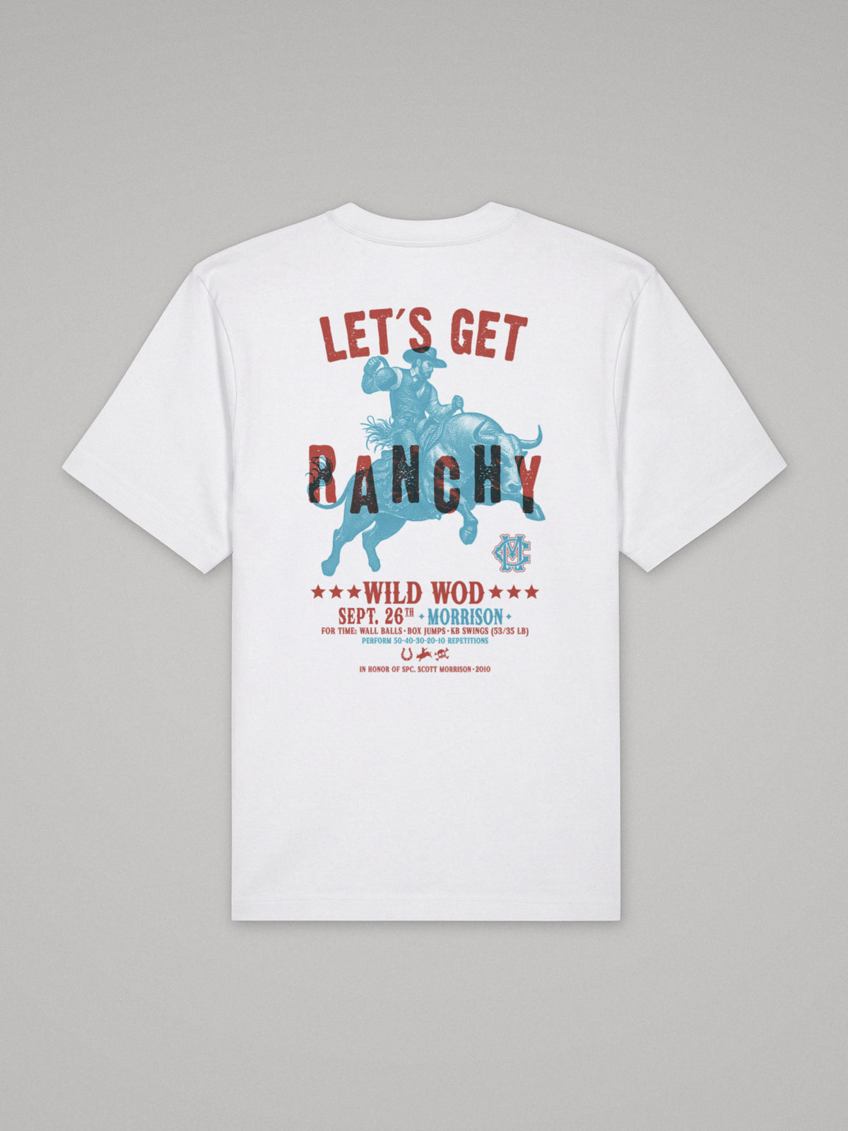 Let´s Get Ranchy - Oversize · Blanco · plano · espalda