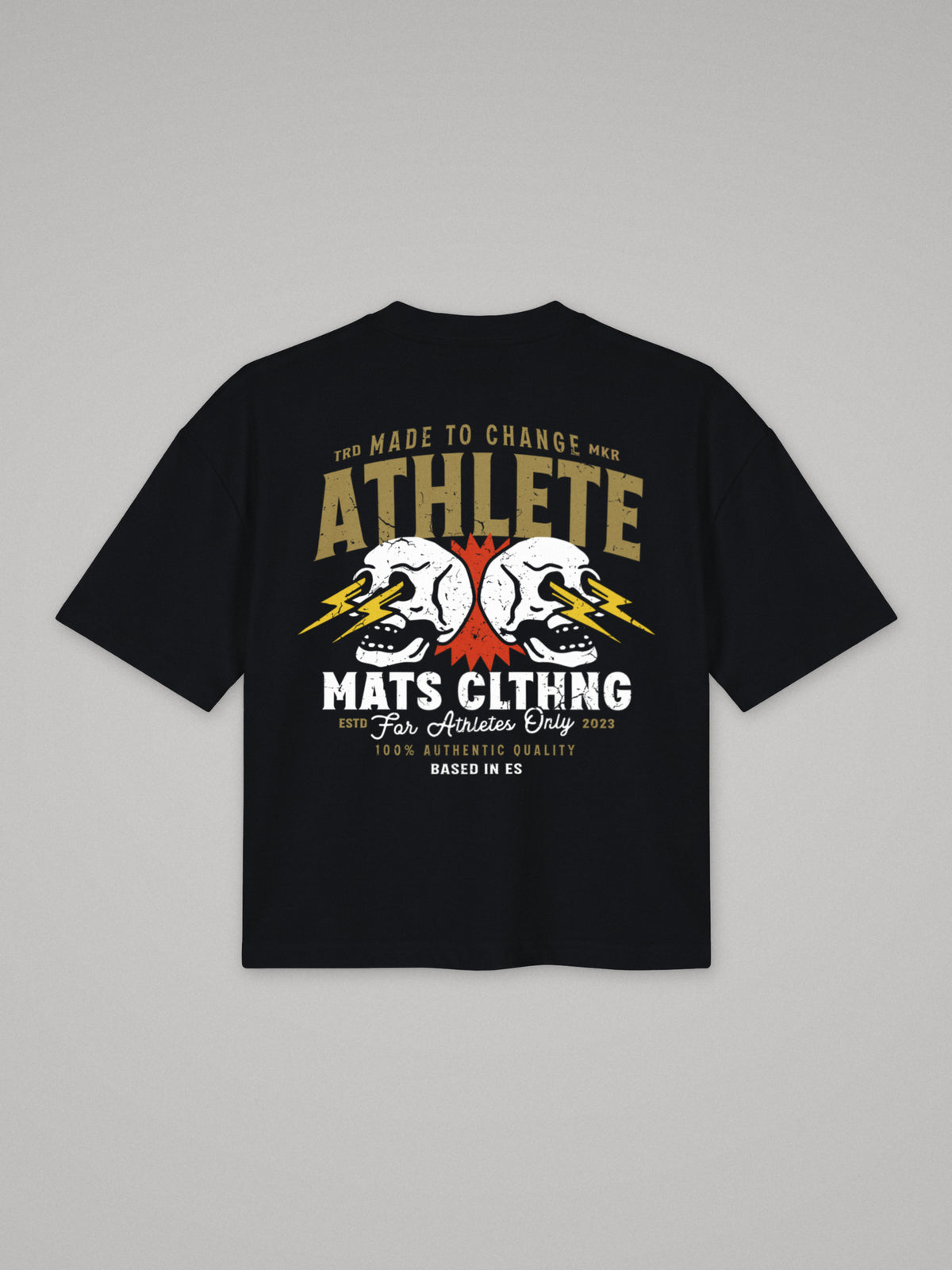 Mats Athlete - Made To Change - Boxy Fit · Negro · plano · espalda