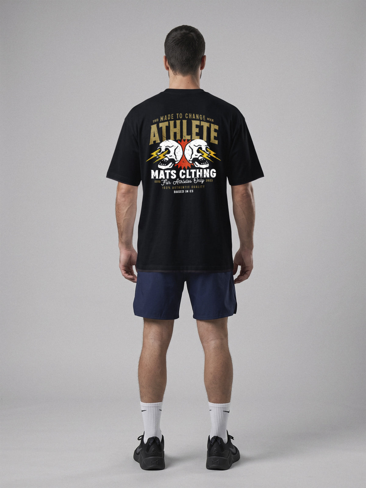 Mats Athlete - Made To Change - Oversize · Negro · modelo chico · espalda