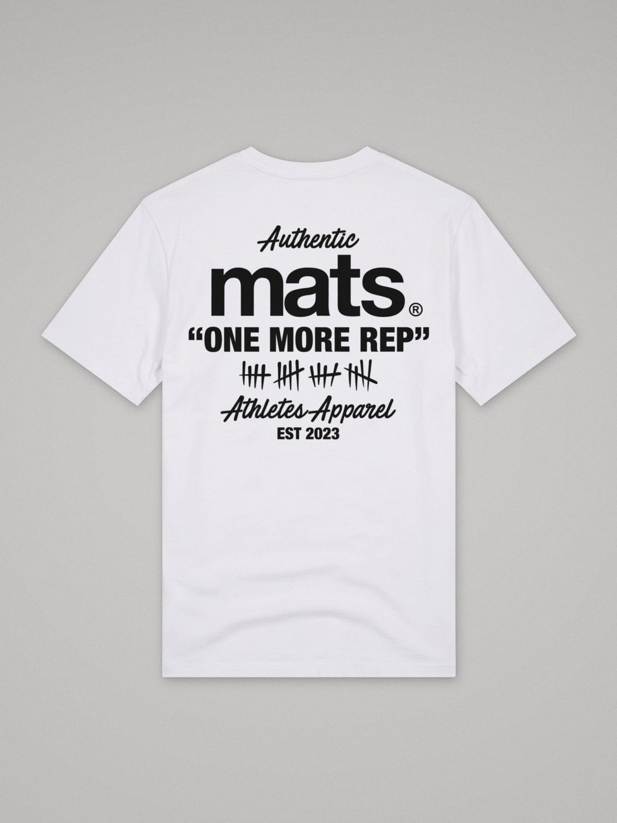 Mats - Authentic - Regular Fit · Blanco · plano · espalda