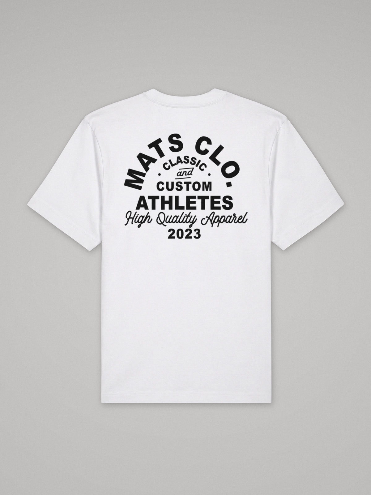 Mats Clo Lettering - Oversize · Blanco · plano · espalda