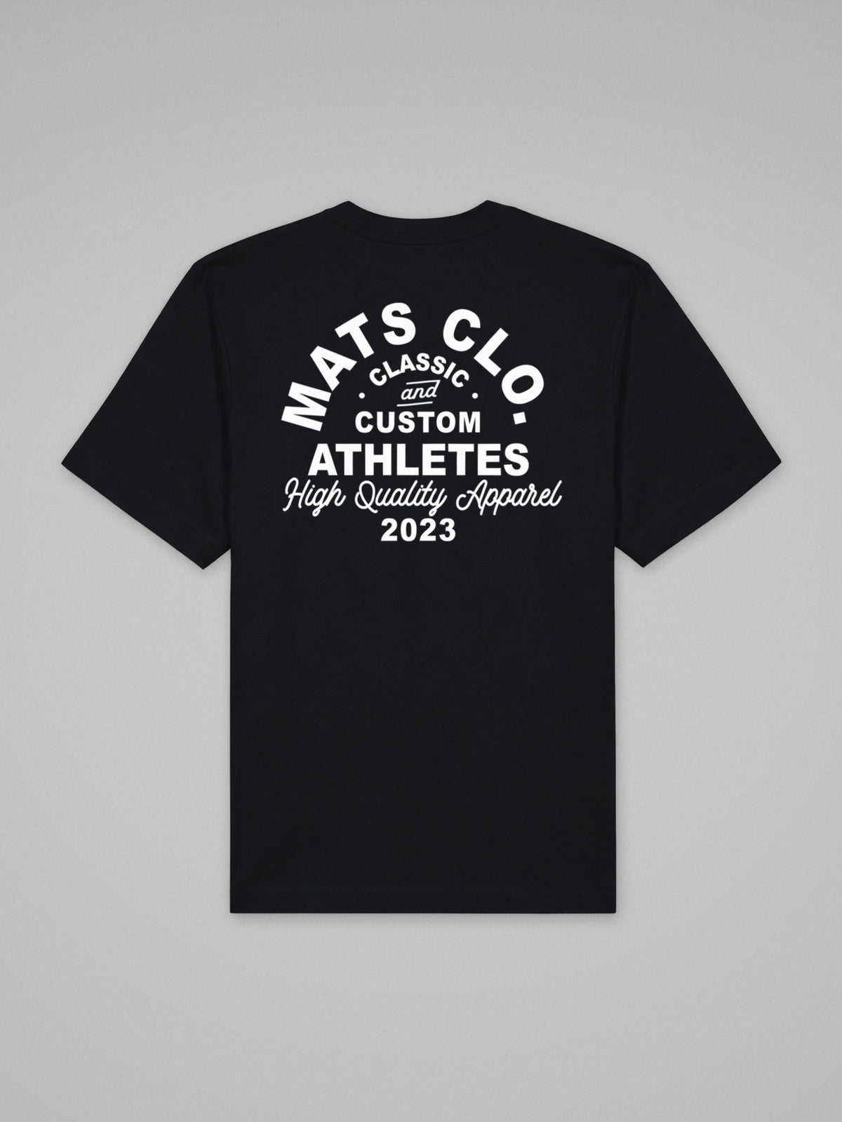 Mats Clo Lettering - Oversize · Negro · plano · espalda