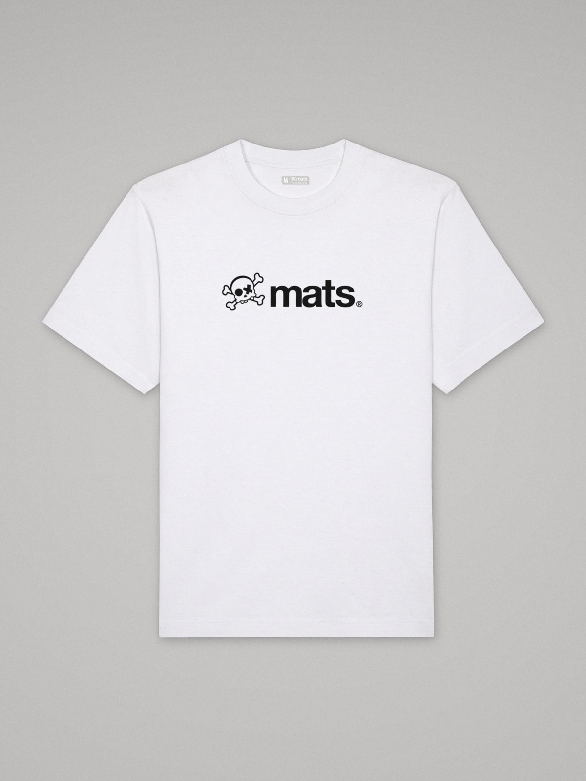 Mats Logo - Oversize · Blanco · plano · frente