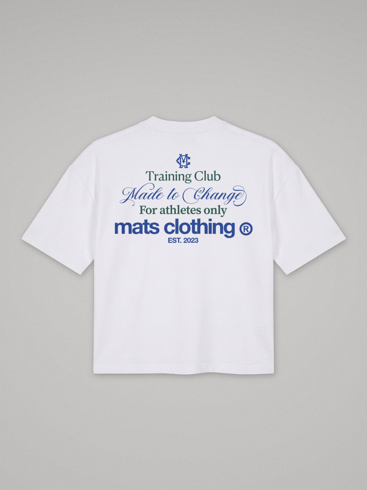 Mats Training Club - Boxy Fit · Blanco · plano · espalda