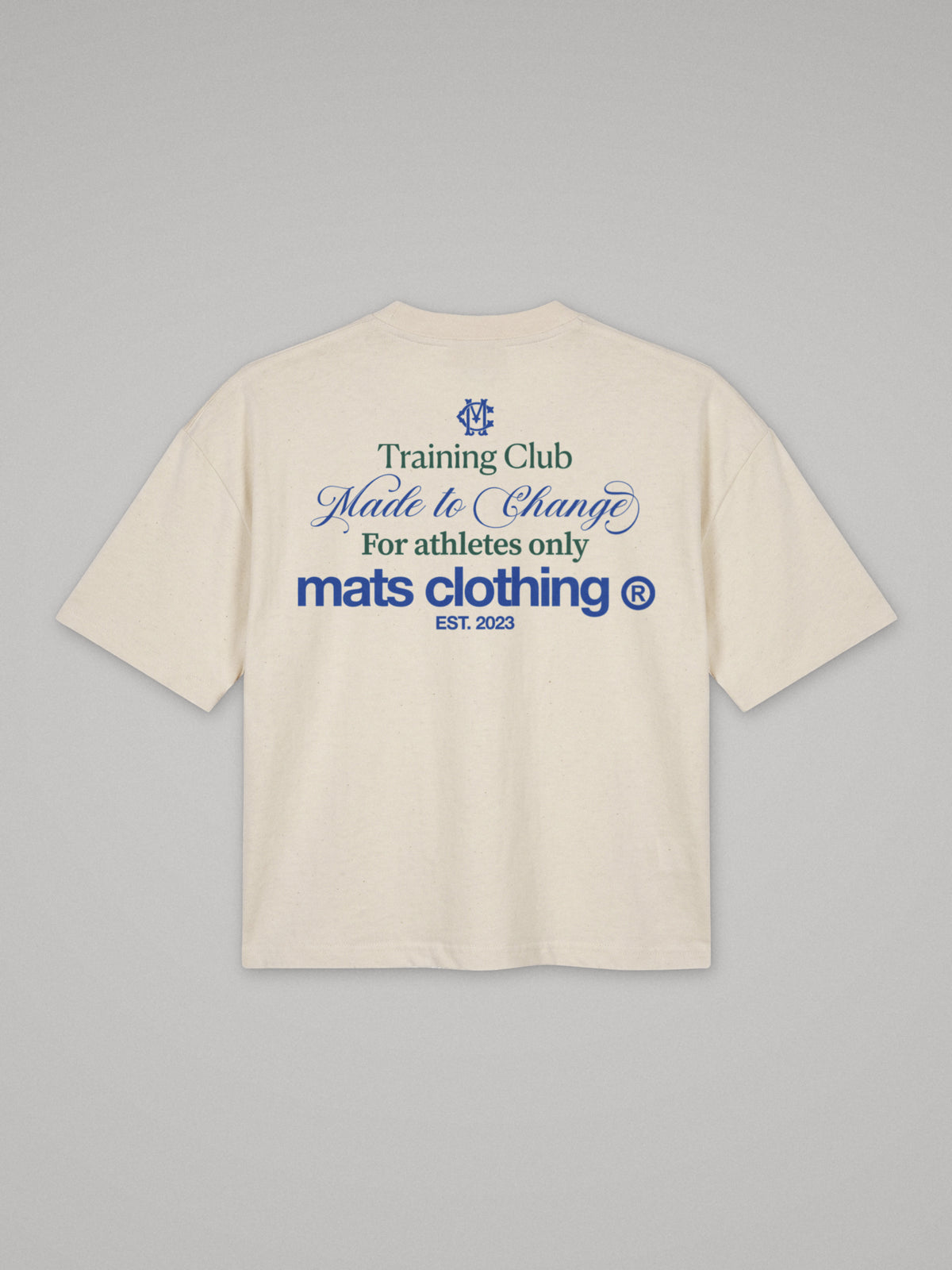 Mats Training Club - Boxy Fit · Natural · plano · espalda