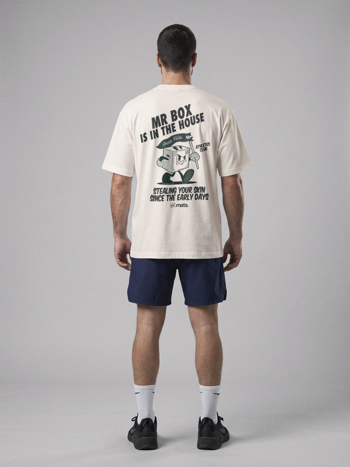 Mr Box Is In The House - Oversize · Natural · modelo chico · espalda
