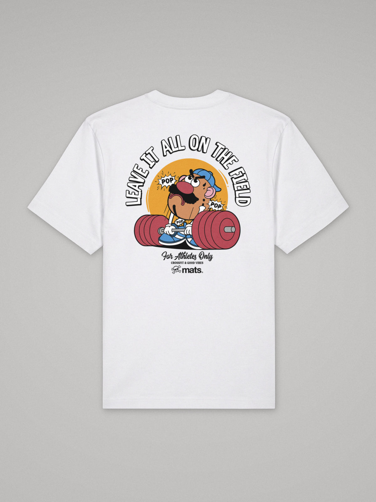 Mr Heavy - Leave It All On The Field - Oversize · Blanco · plano · espalda