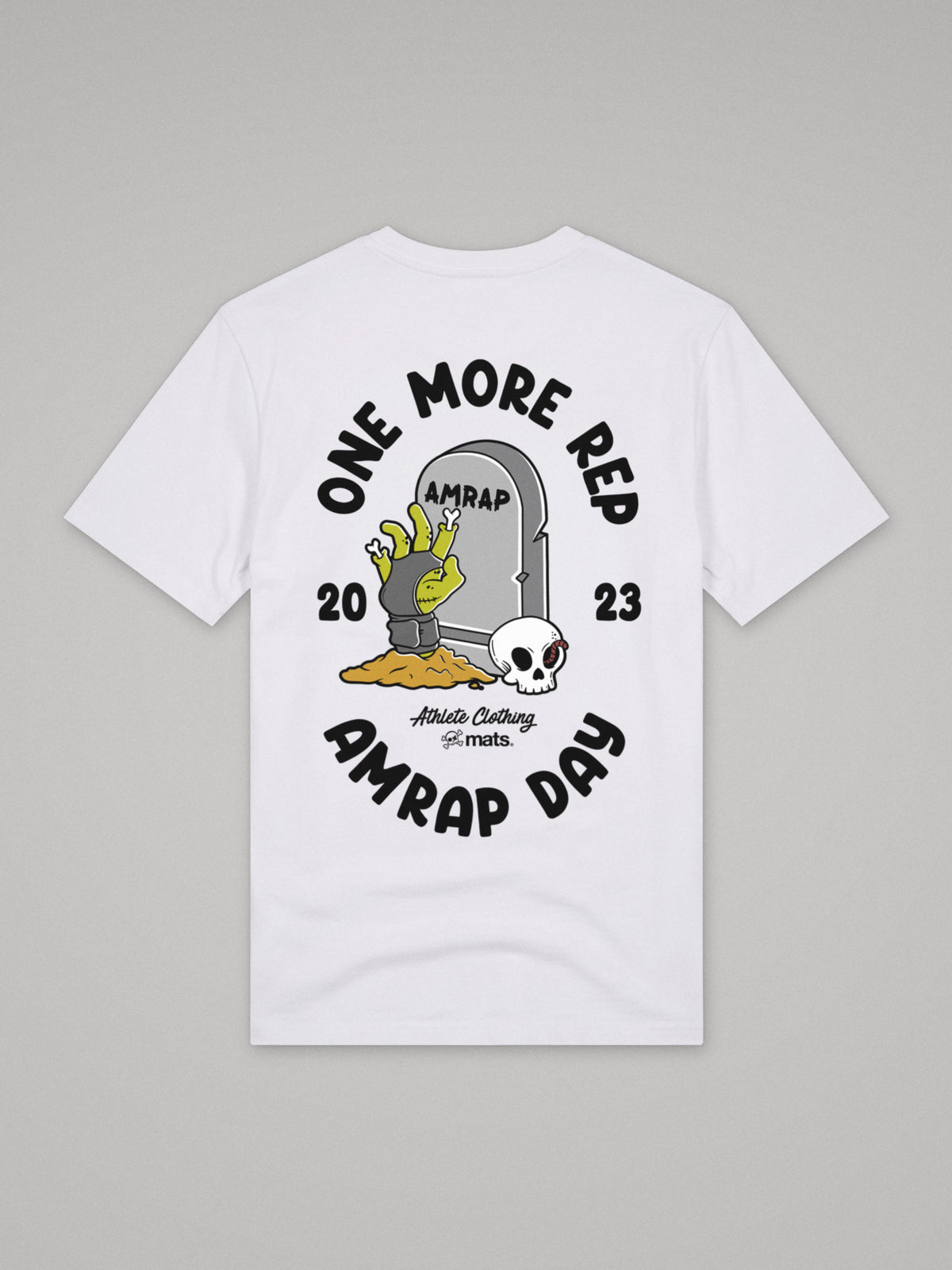 One More Rep - AMRAP Day - Regular Fit · Blanco · plano · espalda
