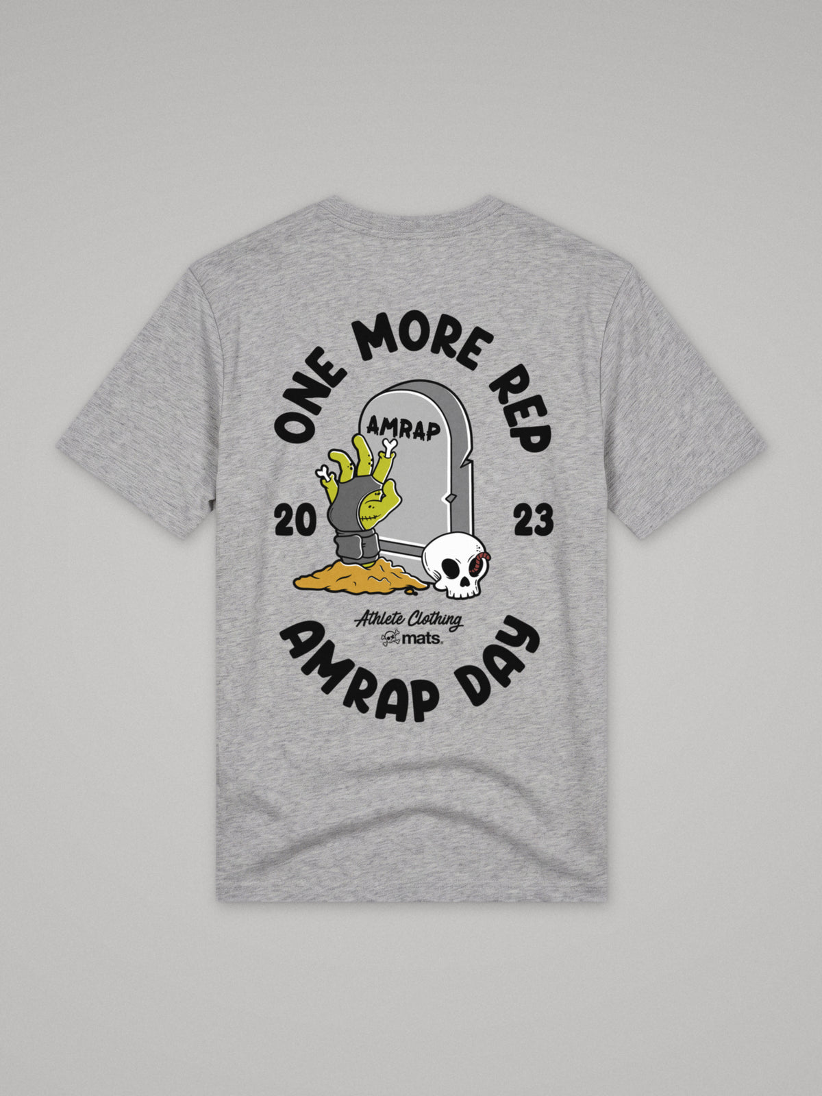 One More Rep - AMRAP Day - Regular Fit · Gris · plano · espalda