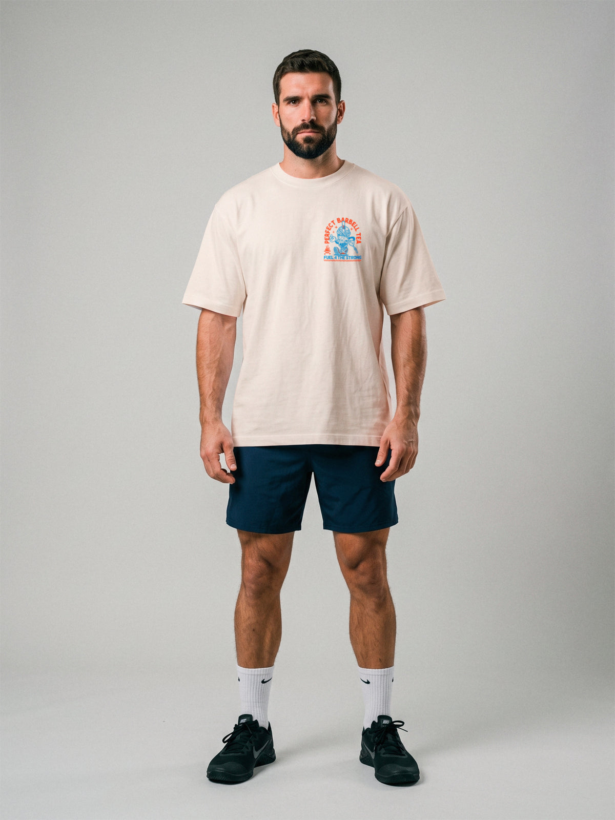 Perfect Barbell Tea - Oversize · Natural · modelo chico · frente