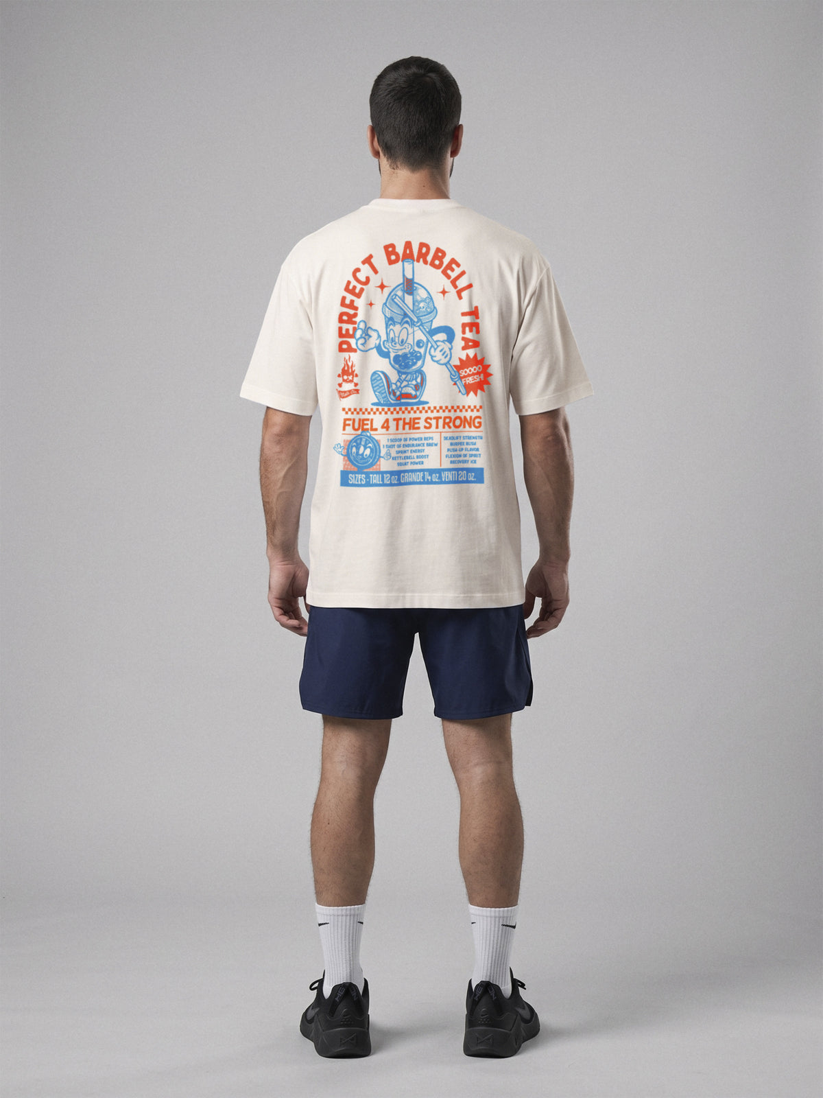 Perfect Barbell Tea - Oversize · Natural · modelo chico · espalda