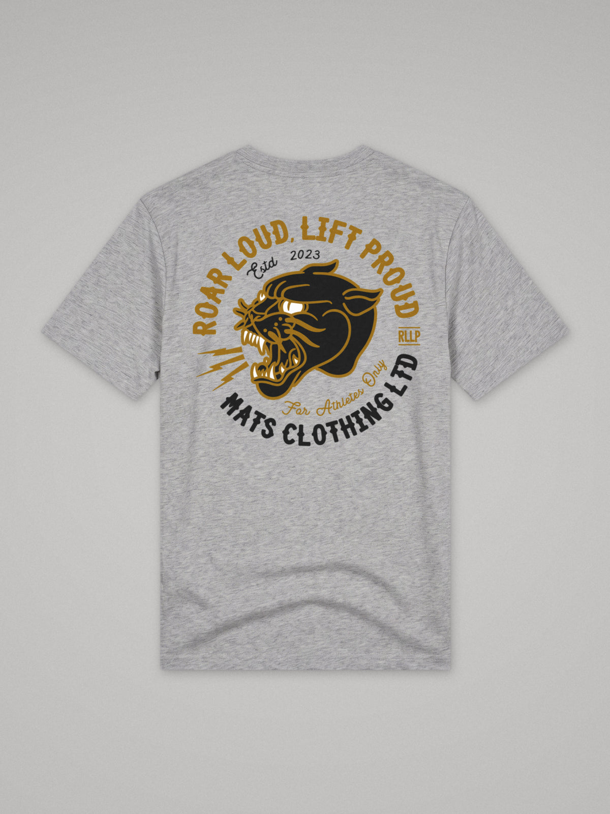 Roar Loud, Lift Proud - Regular Fit · Gris · plano · espalda