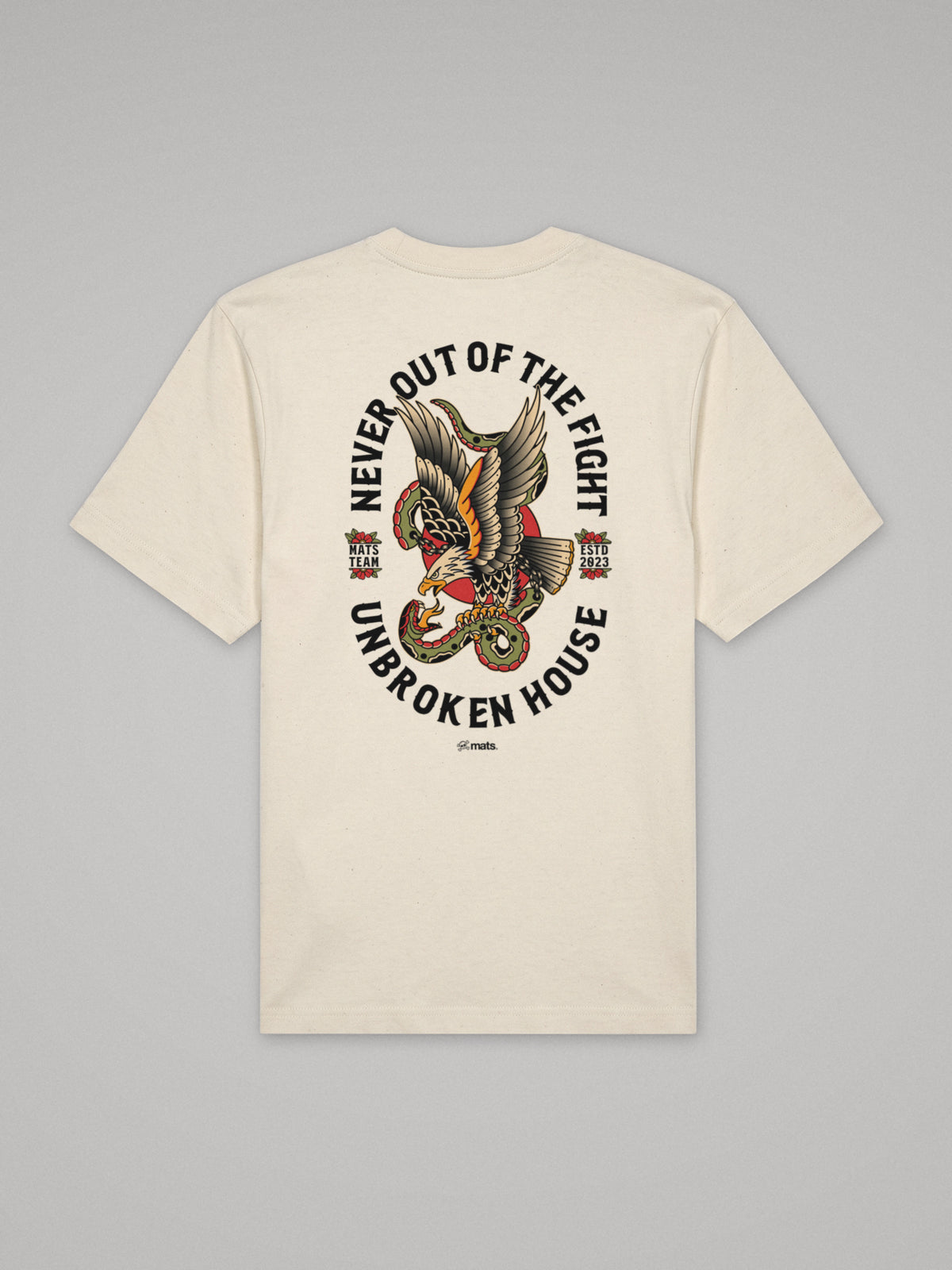 Unbroken House - Never Out Of The Fight - Oversize · Natural · plano · espalda