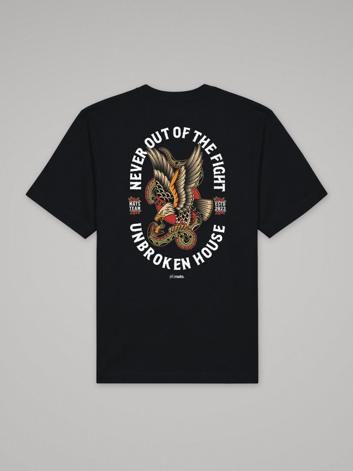 Unbroken House - Never Out Of The Fight - Oversize · Negro · plano · espalda