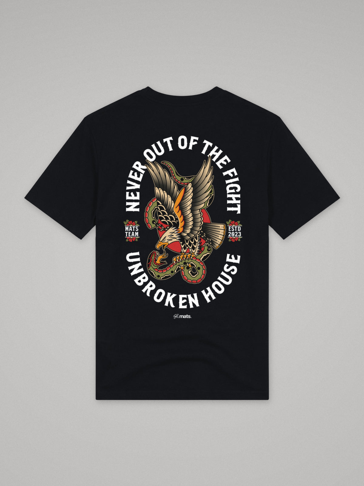 Unbroken House - Never Out Of The Fight - Regular Fit · Negro · plano · espalda