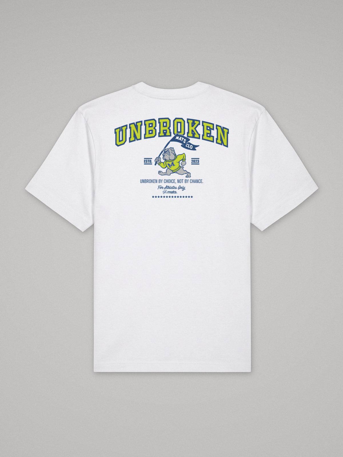Unbroken - University - Oversize · Blanco · plano · espalda